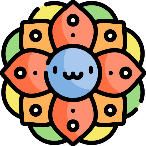 Mandala Kawaii Lineal color icon