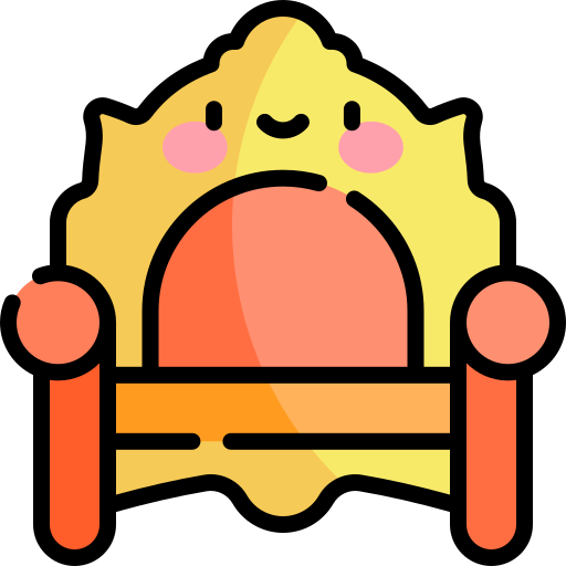 椅子 Kawaii Lineal color icon