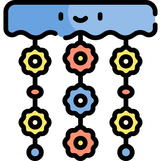 dekoracja Kawaii Lineal color ikona