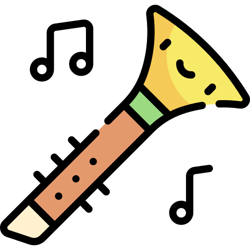 Flute Kawaii Lineal color icon