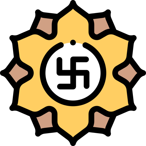 Swastika Detailed Rounded Lineal color icon