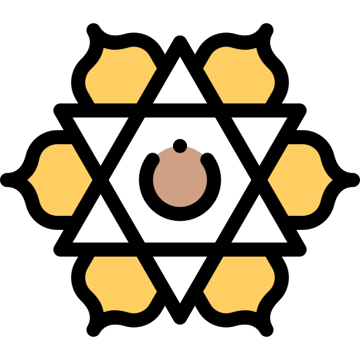 shatkona Detailed Rounded Lineal color icona