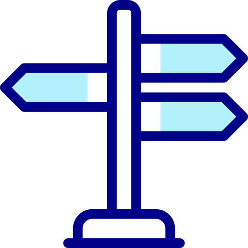 Signpost Detailed Mixed Lineal color icon