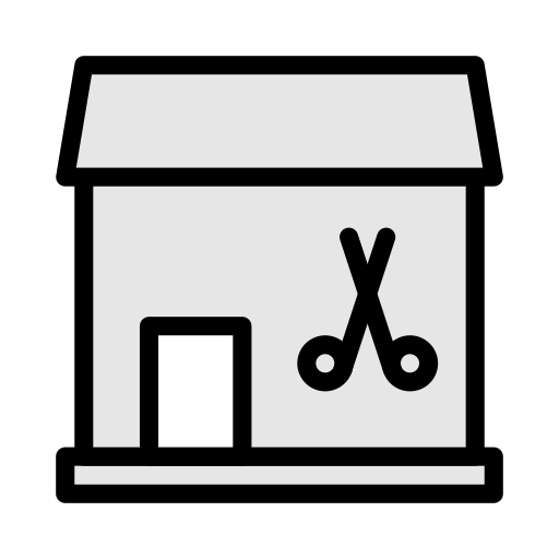 Barber Shop Vector Stall Lineal Color icon