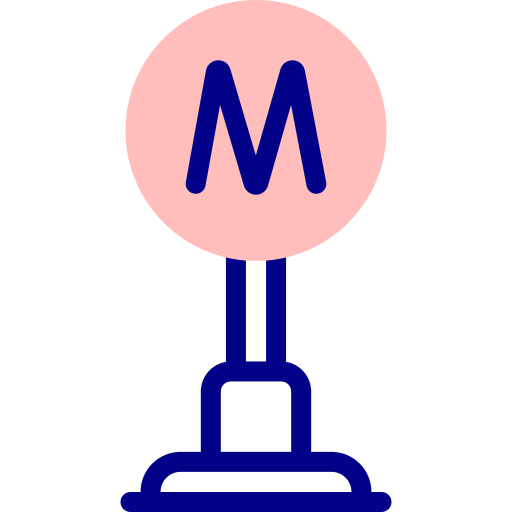 station de métro Detailed Mixed Lineal color Icône