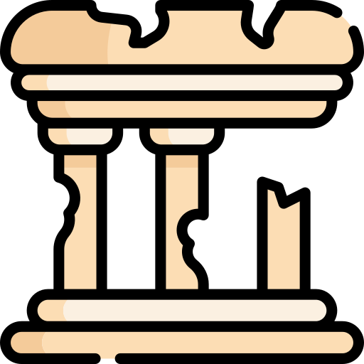 templo Kawaii Lineal color icono