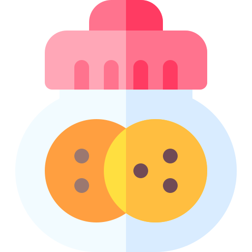 słoik z ciasteczkami Basic Rounded Flat ikona