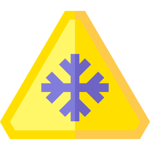 segno di pericolo Basic Straight Flat icona