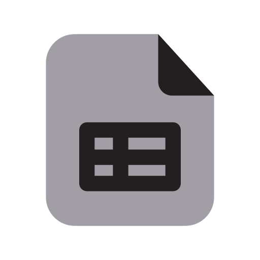 Spreadsheet Generic Grey icon