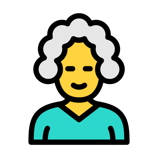 Old Woman Vector Stall Lineal Color icon