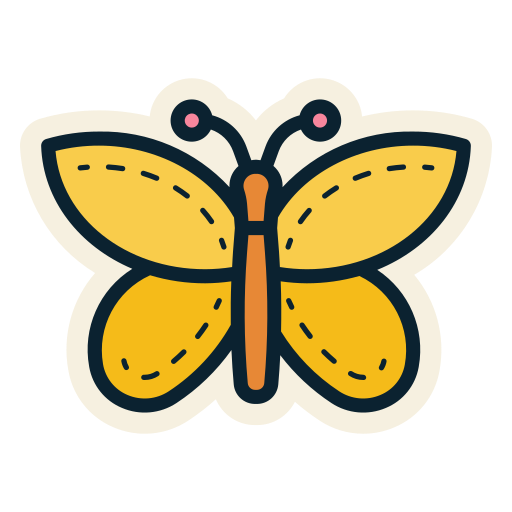 vlinder Generic Outline Color icoon