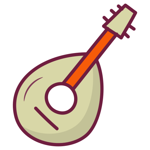banjo Generic Hand Drawn Color icona