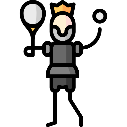 Real tennis Puppet Characters Lineal Color icon