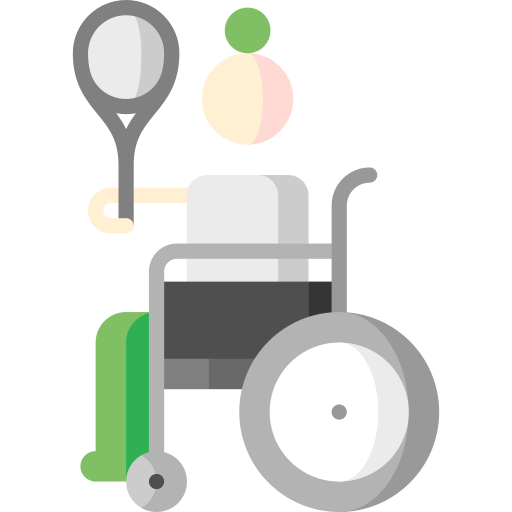 Wheelchair tennis Puppet Characters Flat icon