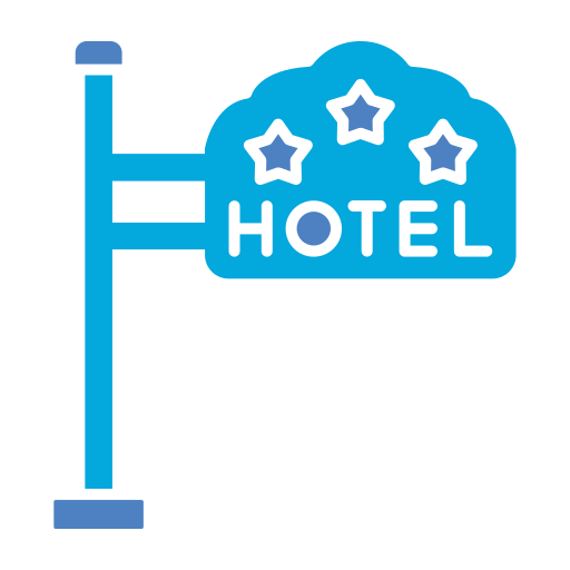 signo de hotel Generic Blue icono