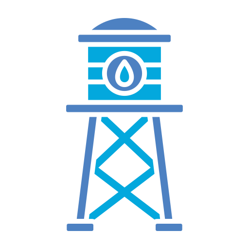 Water tower Generic Blue icon