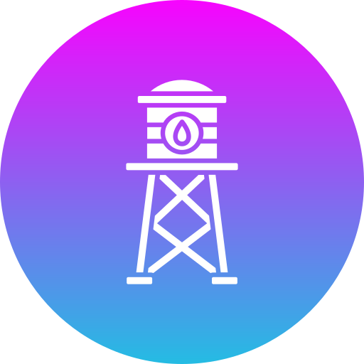 wieża ciśnień Generic Flat Gradient ikona