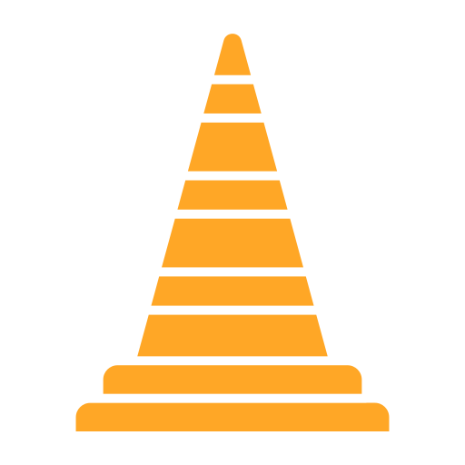 Traffic Cone Generic Simple Colors icon