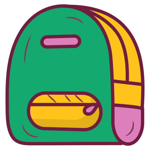 plecak Generic Hand Drawn Color ikona