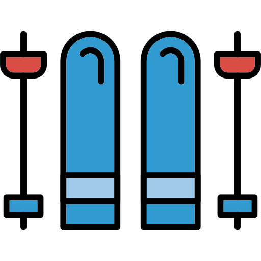 Skis Generic Outline Color icon
