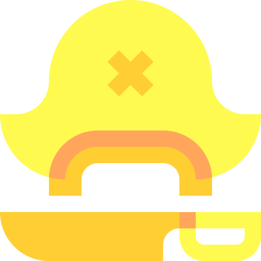 piraten hoed Basic Sheer Flat icoon