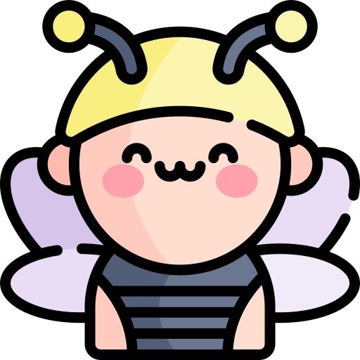 Bee Kawaii Lineal color icon