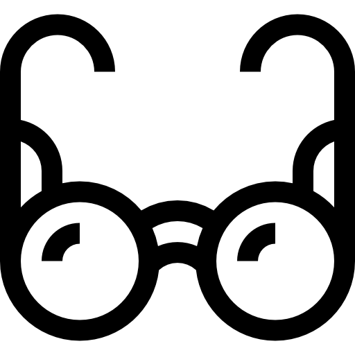 안경 Basic Straight Lineal icon