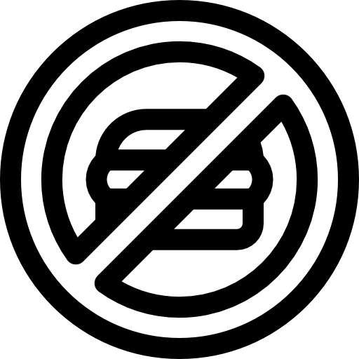 pas de nourriture Basic Rounded Lineal Icône