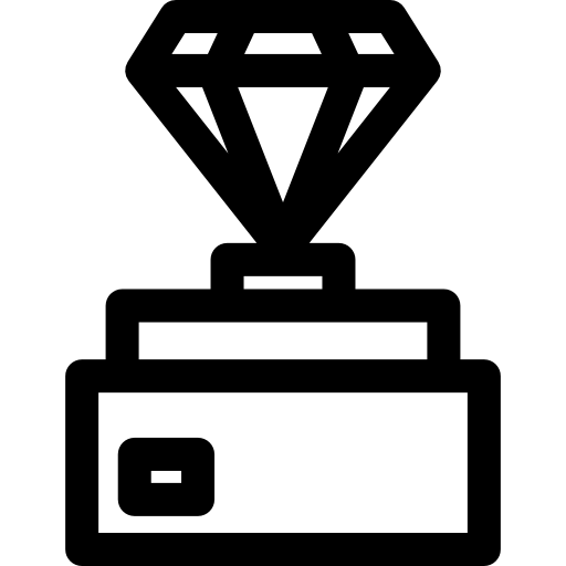 diamante Basic Rounded Lineal icono