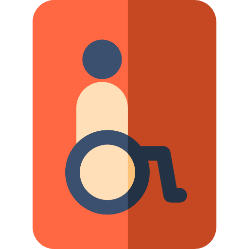 fauteuils roulants Basic Rounded Flat Icône