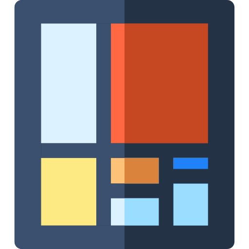 Mondrian Basic Rounded Flat icon