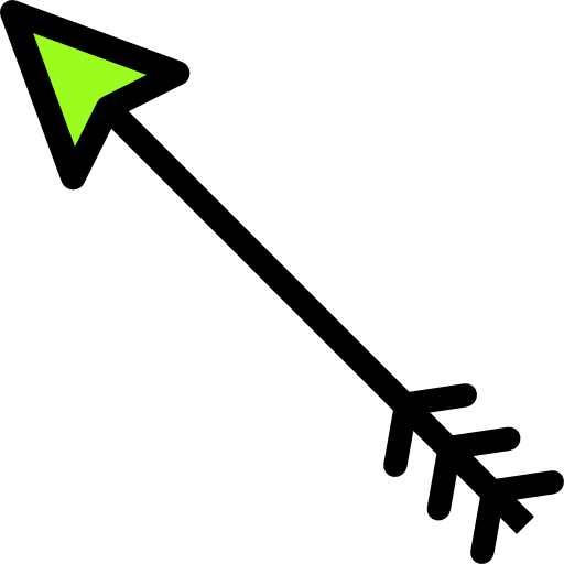 flecha diagonal Darius Dan Lineal Color icono