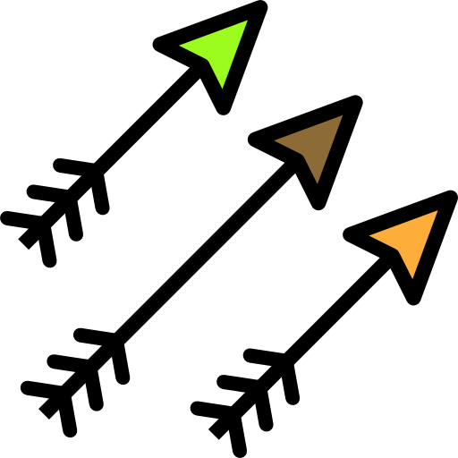 diagonale pijlen Darius Dan Lineal Color icoon