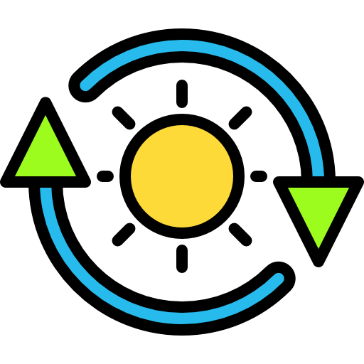 energía solar Darius Dan Lineal Color icono