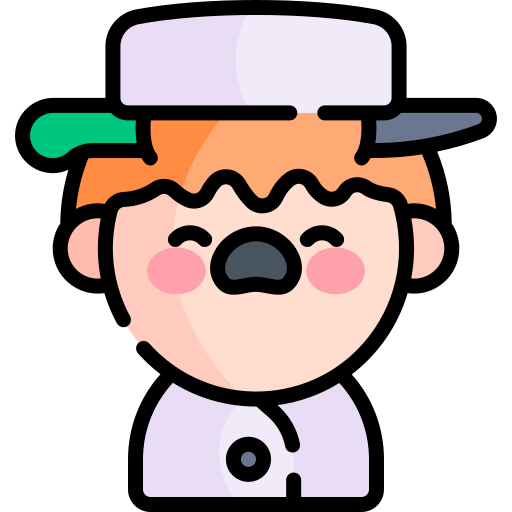 chef Kawaii Lineal color icoon