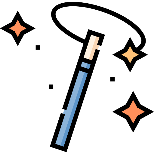 Magic wand Detailed Straight Lineal color icon