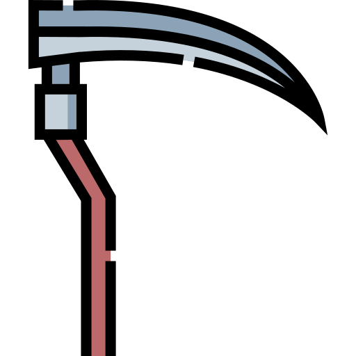Scythe Detailed Straight Lineal color icon