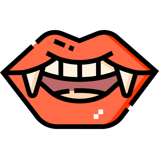 Fangs Detailed Straight Lineal color icon