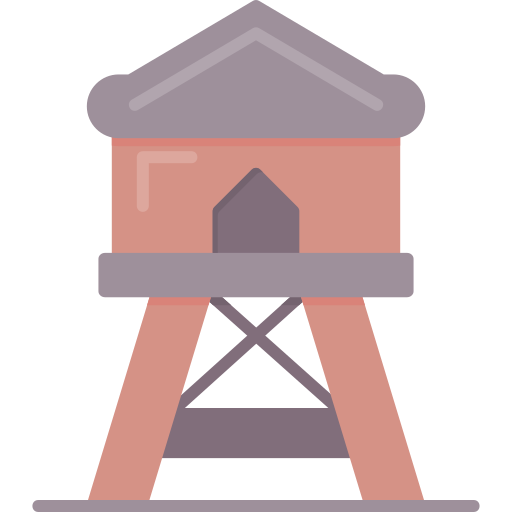 wieża strażnicza Generic Flat ikona