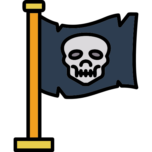 해적 깃발 Generic Outline Color icon