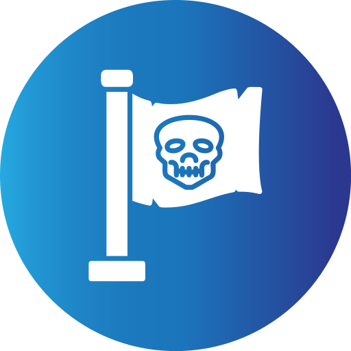 piracka flaga Generic Blue ikona