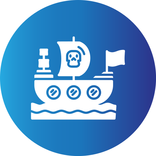Pirate ship Generic Blue icon