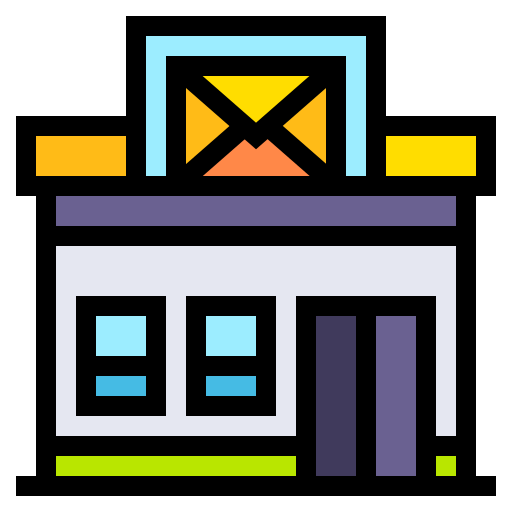 oficina postal Generic Outline Color icono