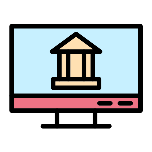 banca en línea Generic Outline Color icono