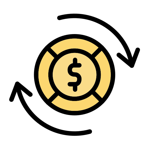 flujo de dinero Generic Outline Color icono