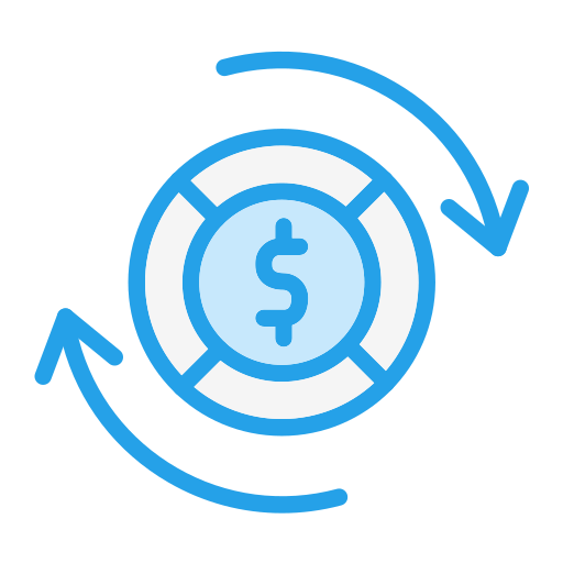Money flow Generic Blue icon