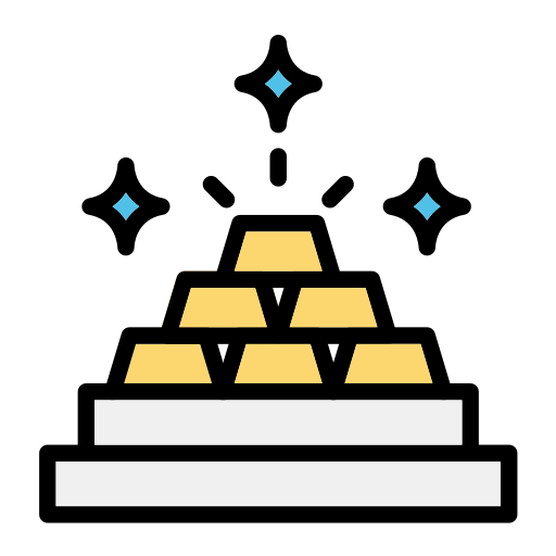 sztabki złota Generic Outline Color ikona