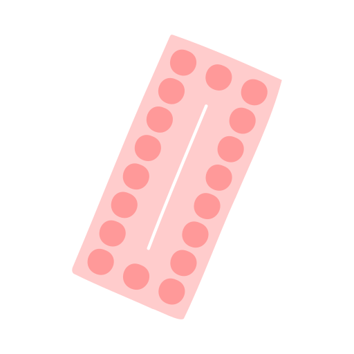 anticonceptiepillen Generic Flat icoon