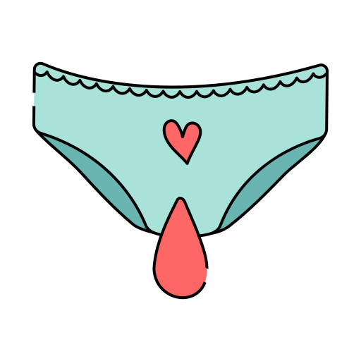 pantalones menstruales Generic Thin Outline Color icono