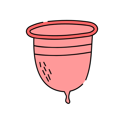 menstruationstasse Generic Thin Outline Color icon